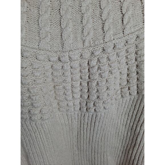 a.n.a Women's Beige Acrylic-Polyester Fringe Hem Knitted Poncho One Size‎ - Picture 5 of 8